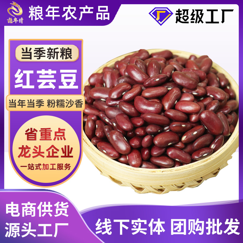农家自种红芸豆整袋新鲜五谷粗粮打豆浆熬粥煲汤大粒红腰豆批发价