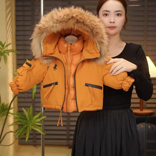 Children's Charge Jacket Down Liner 2024 New Winter Big Wool Collar Thickened Warm Top for Boys and Girls