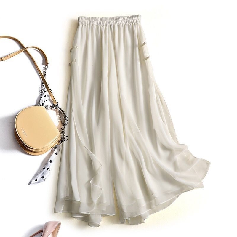 New Chinese-Style Culottes for Women, Summer Thin Style, Nine-Point Wide-Leg Pants, Plus-Size Loose and Flowy Split Hem Casual Skirt Pants New Chinese-Style Culottes for Women, Summer Thin Style, Nine-Point Wide-Leg Pants, Plus-Size Loose and Flowy Split Hem Casual Skirt Pants