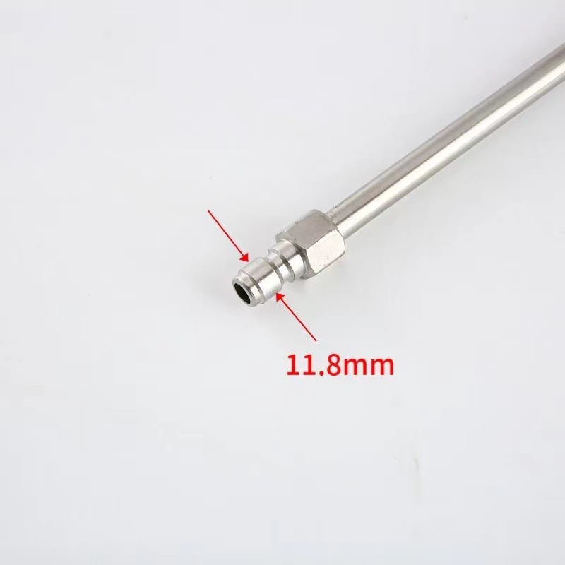 Factory wholesale high pressure car wash water gun elbow 1/4 quick connection right angle 90 degree extension rod cleaning machine spray gun bending rod