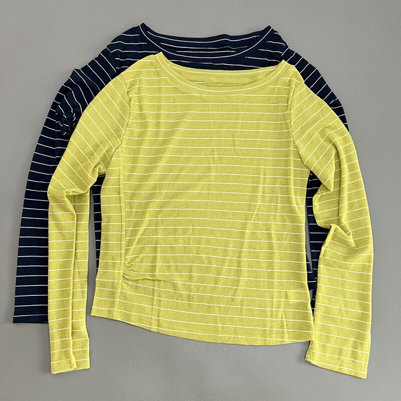 Super Slimming Striped Off-Shoulder Long-Sleeve Summer New T-Shirt for Women, Breathable and Comfortable Sun-Protective Top with a Stylish Design