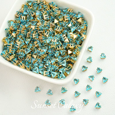 Zərgərlik ara hissələri: 18K Gold Multi-Faceted Zircon Claw - 4mmlake-blue-gold-30-pieces