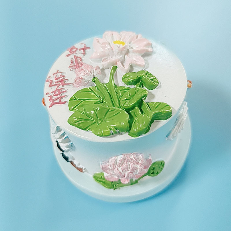 オリジナル立体冷蔵庫マグネット家の装飾レトロローズケーキオーナメントシミュレーションクリーム樹脂フルーツケーキ|undefined