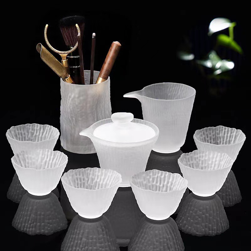 Taza de té de vidrio Kung Fu set de té resistente a altas temperaturas estilo japonés hogar taza de té de alta calidad