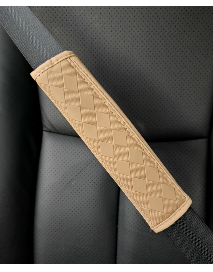 Car Seatbelt Shoulder Pads, Safety Belt Covers, Protective Covers, Leather Shoulder Pads, Interior Accessories, Embossed