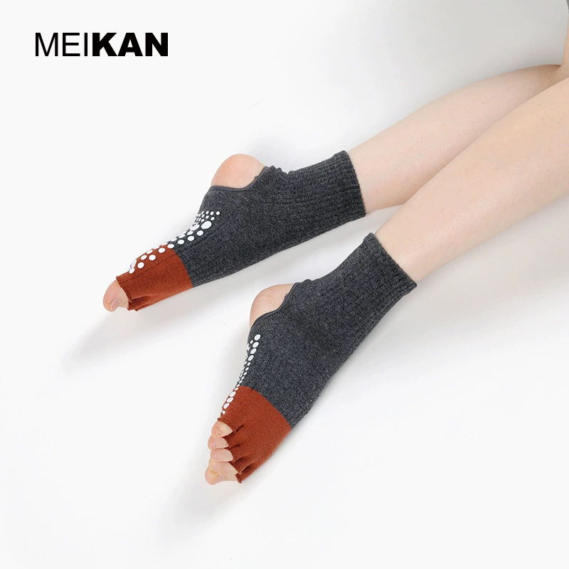 Йог socks Meikan dew и пять пальцев - носки, нескользящие танцевальные носки, носки Pula Tip, нескользящие на полу