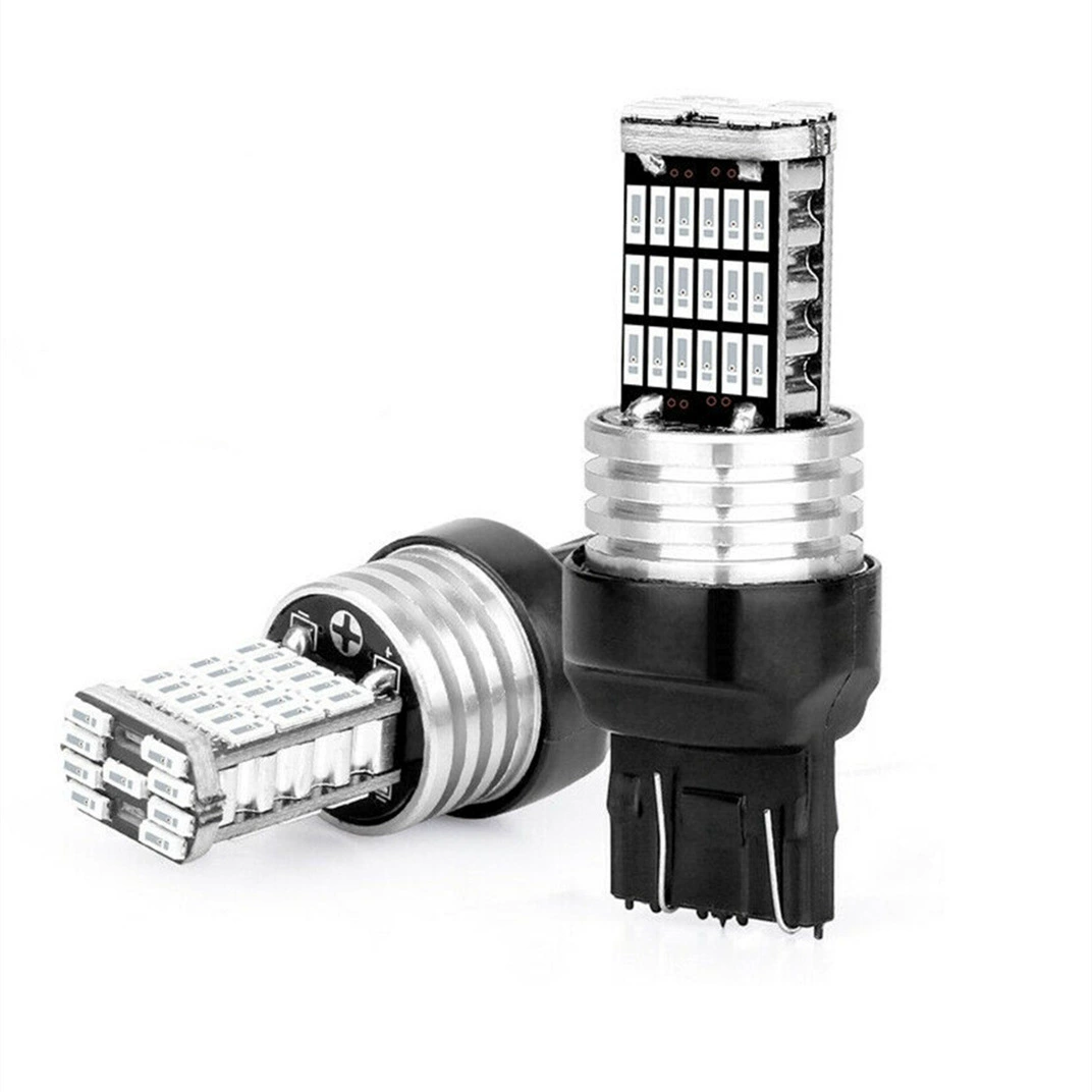 Автомобильный светодиодный стоп-сигнал 1156 1157 7440 7443 T15 4014 45SMD фонарь заднего хода дневной ходовой свет