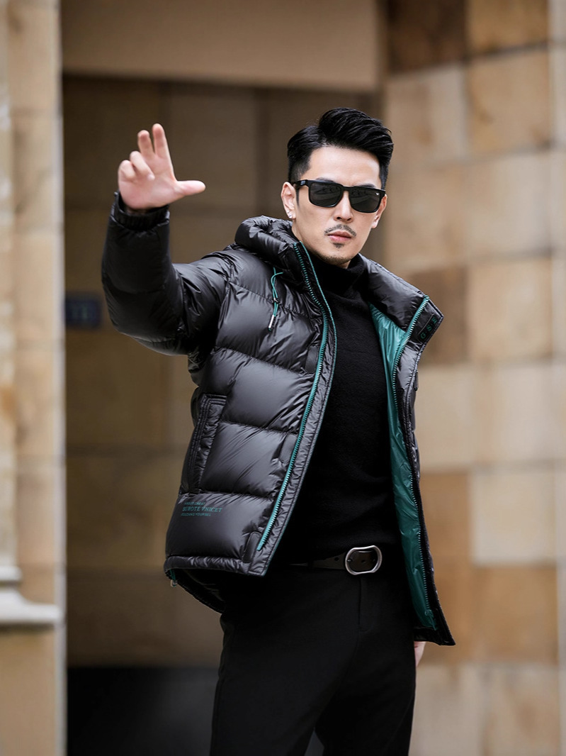 Velvet down jacket