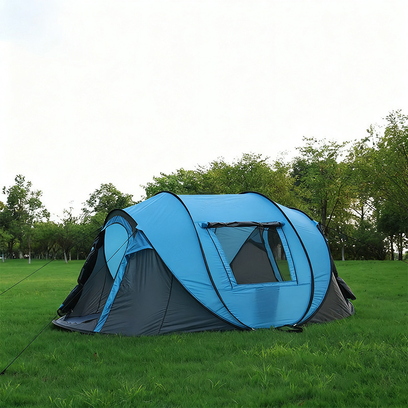 Manufacturer's Outdoor Tent for 5 People, Large Size, No Installation Required, Foldable, Fully Automatic, Hand-Pull Tent for Outdoor Camping, Waterproof and Sun Protection