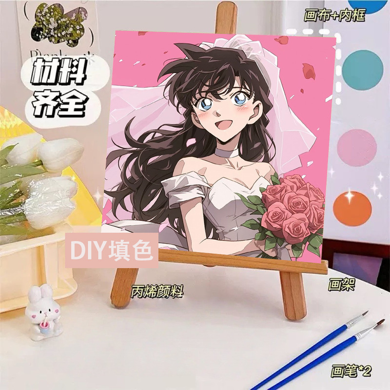 コナンデジタル油絵DIY手塗り怪盗キッドアニメアクリルメーカー卸売装飾画|undefined