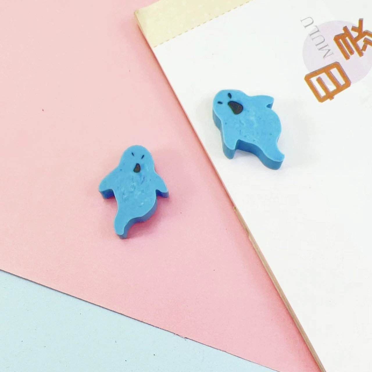 Eraser, cartoon children's stationery with animals, halloween