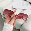 2024 new frameless cut -cut sunglasses female fashion butterfly frame net red vibrato tide sunglasses driving sunglasses