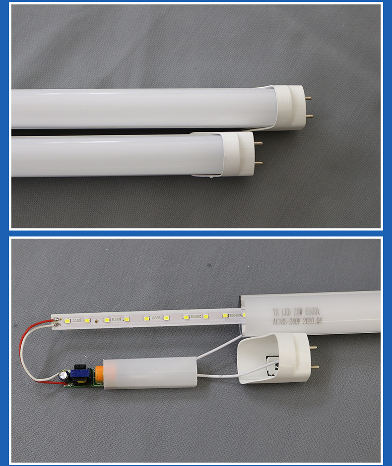 led灯管1.2米 宽压高P商场高亮日光灯 led节能高光效半铝塑t8灯管-阿里巴巴