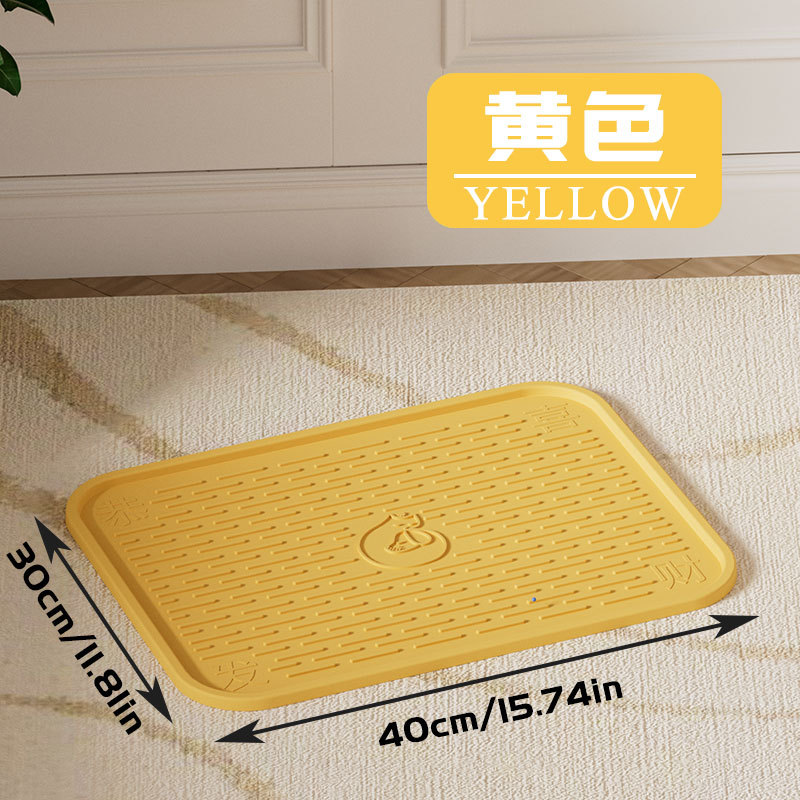 Estera de arena para gatos amarillo