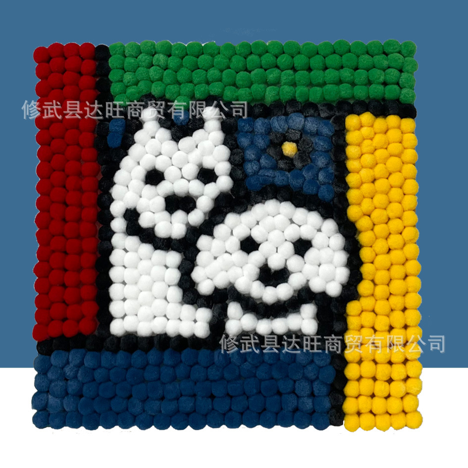 MQH20-032 / 20*20cm (wooden frame + canvas + hair ball + tweezers)