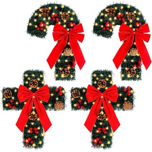 Christmas Wreath Handmade Christmas Atmosphere Door Hanging Cross Garland Shopping Mall Hotel Window Prayer Decoration