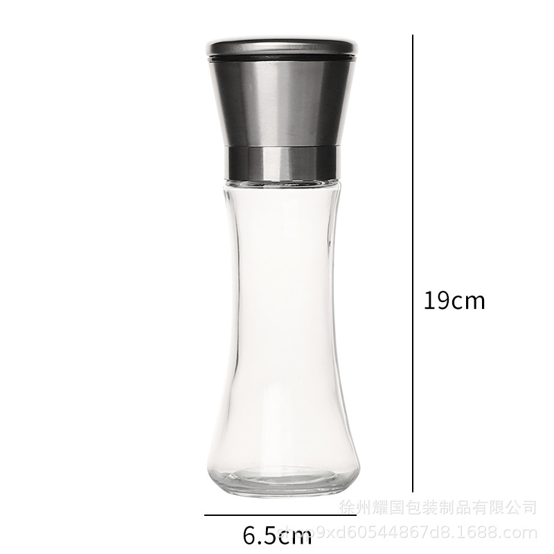 Molinillo manual transfronterizo hogar cocina botella de molienda de acero inoxidable botella de molienda de grano de pimienta negra botella esparcidora ultrafina
