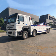 HOWO50吨道路牵引车带液压起重机 大型公路救援车用于拖拽卡车