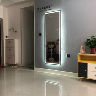 智能穿衣镜led灯镜全身镜圆角家用服装店试衣镜带灯发光镜壁挂墙-阿里巴巴