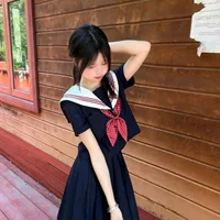 Miyako Kyokan, комплект из трех предметов JK, униформа моряка, базовый галстук-бабочка в горошек, комплект плиссированной юбки в японском стиле манга, весна-лето