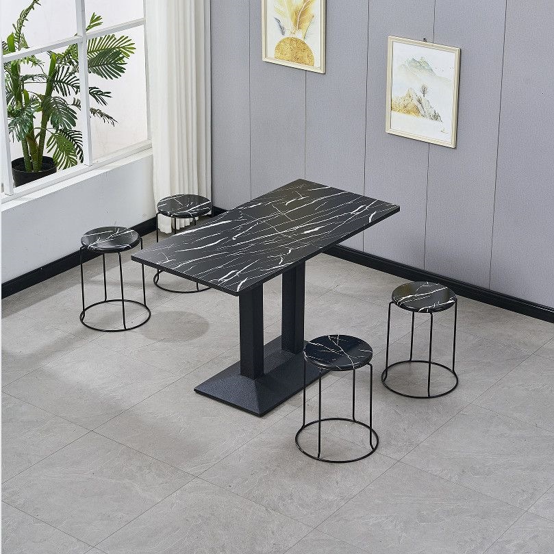 Mesa de comedor de restaurantes, snack shop, mesa y silla de comedor, mesa de comedor, mesa de té de leche, mesa redonda de roca