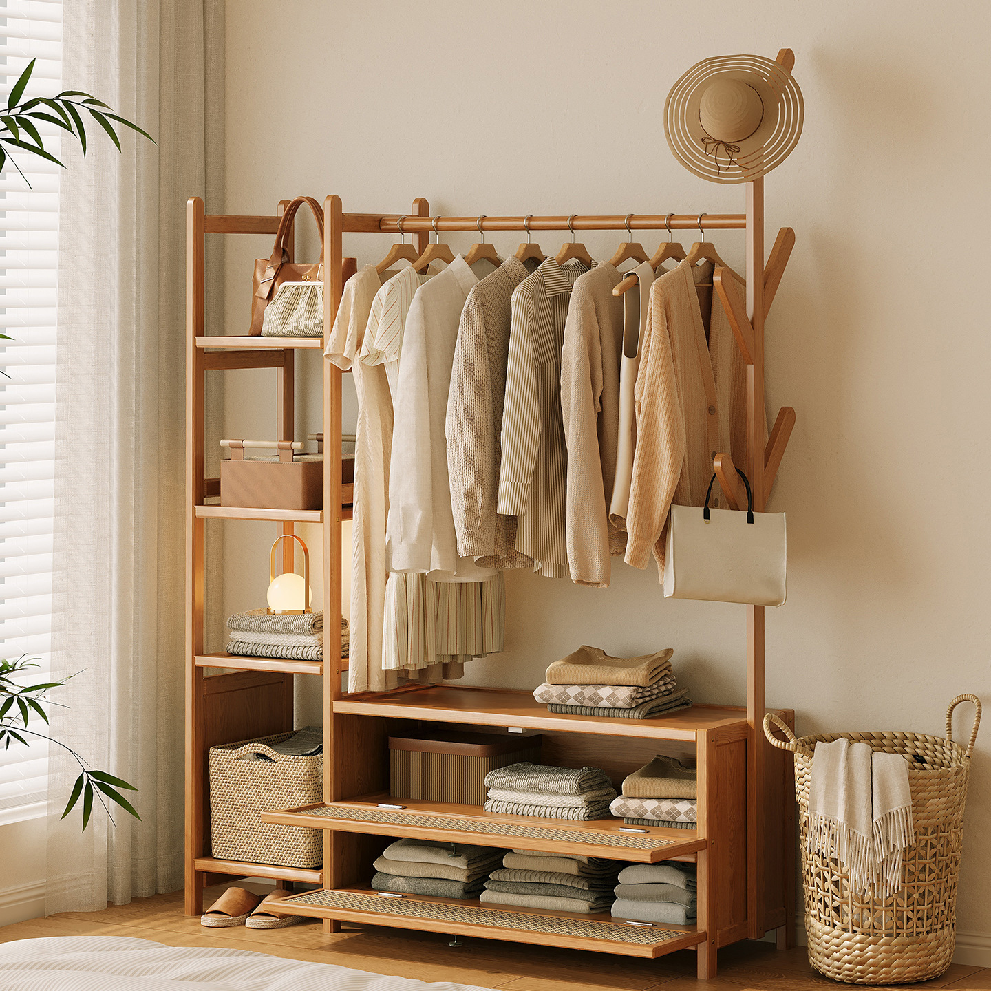 Piso perchero percha salón dormitorio ropa de los niños percha ropa creativa percha ropa perchero simple sombrero rack image 2