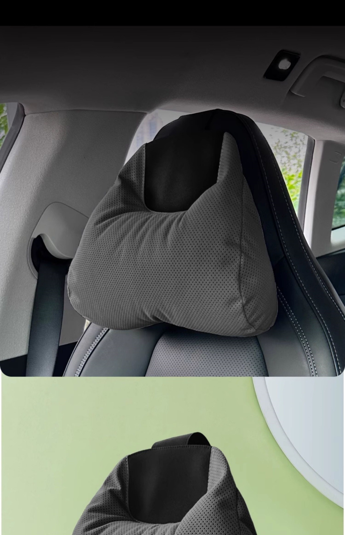 Suede Car Sports Seat Neck Support Headrest Suitable for Zeekr 001 Byd Lynk & Co Soft Lumbar Support