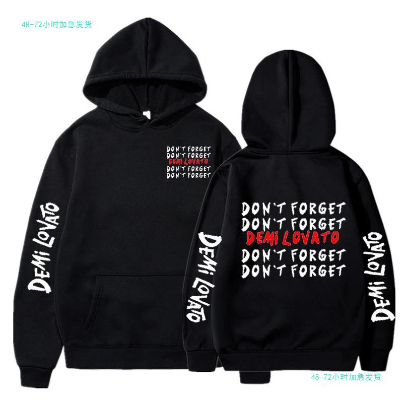 Demi Lovato Creative Hoodies Men Fashion Letter Printed Sweater