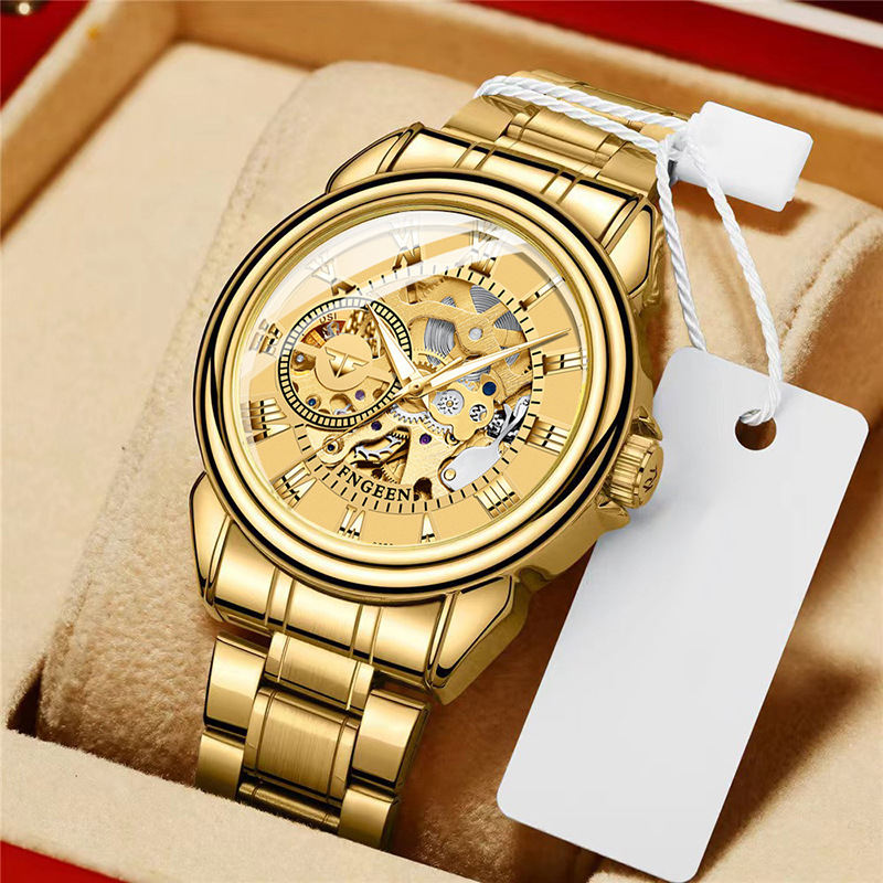 FNGEEN Men's and Women's Fully Automatic Mechanical Watch with Mesh Band – Fashionable Trendsetter Style, 2020 Export-Ready Watch Supply