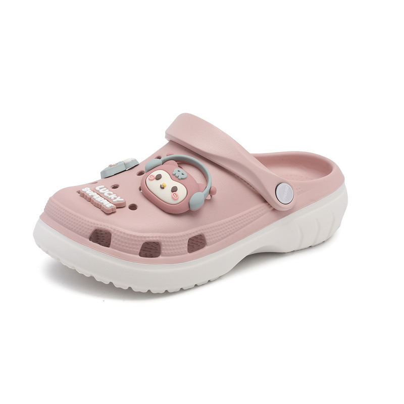 2025 nuevo estilo para hombres y mujeres pisando la mierda, zapatos con agujeros de verano, uso externo, sandalias y zapatillas de Baotou para estudiantes de suela suave antideslizante