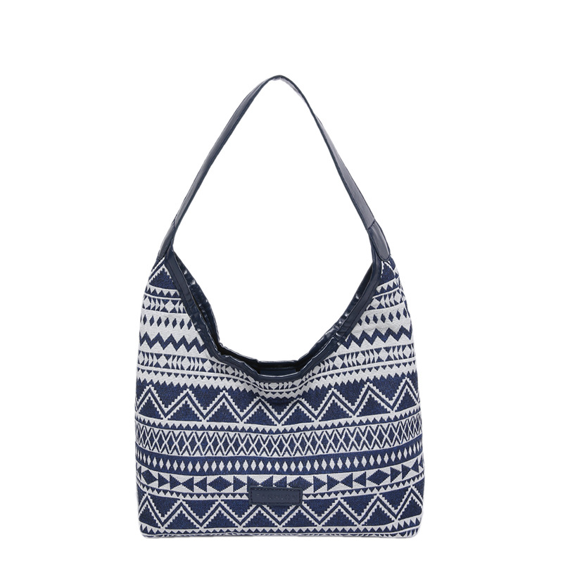 Bolsos de gran capacidad de estilo nacional 2024 bolsas de hombro de impresión de verano, bolsas de clase diarias de estudiantes de estilo exterior