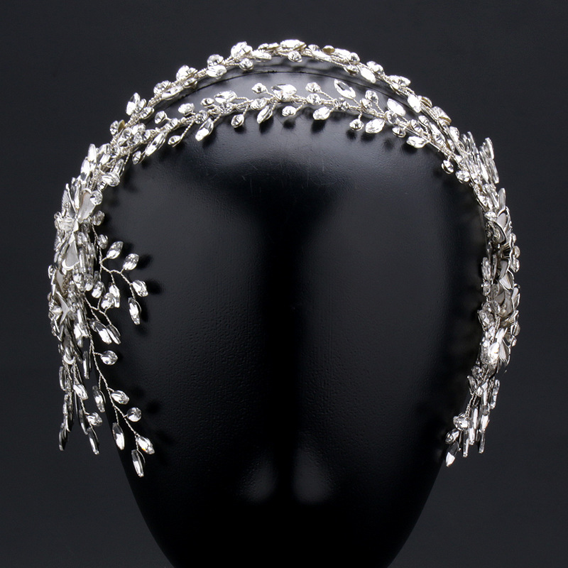 Nueva banda de pelo hecho a mano accesorios de cristal coreano accesorios de boda estilo princesa