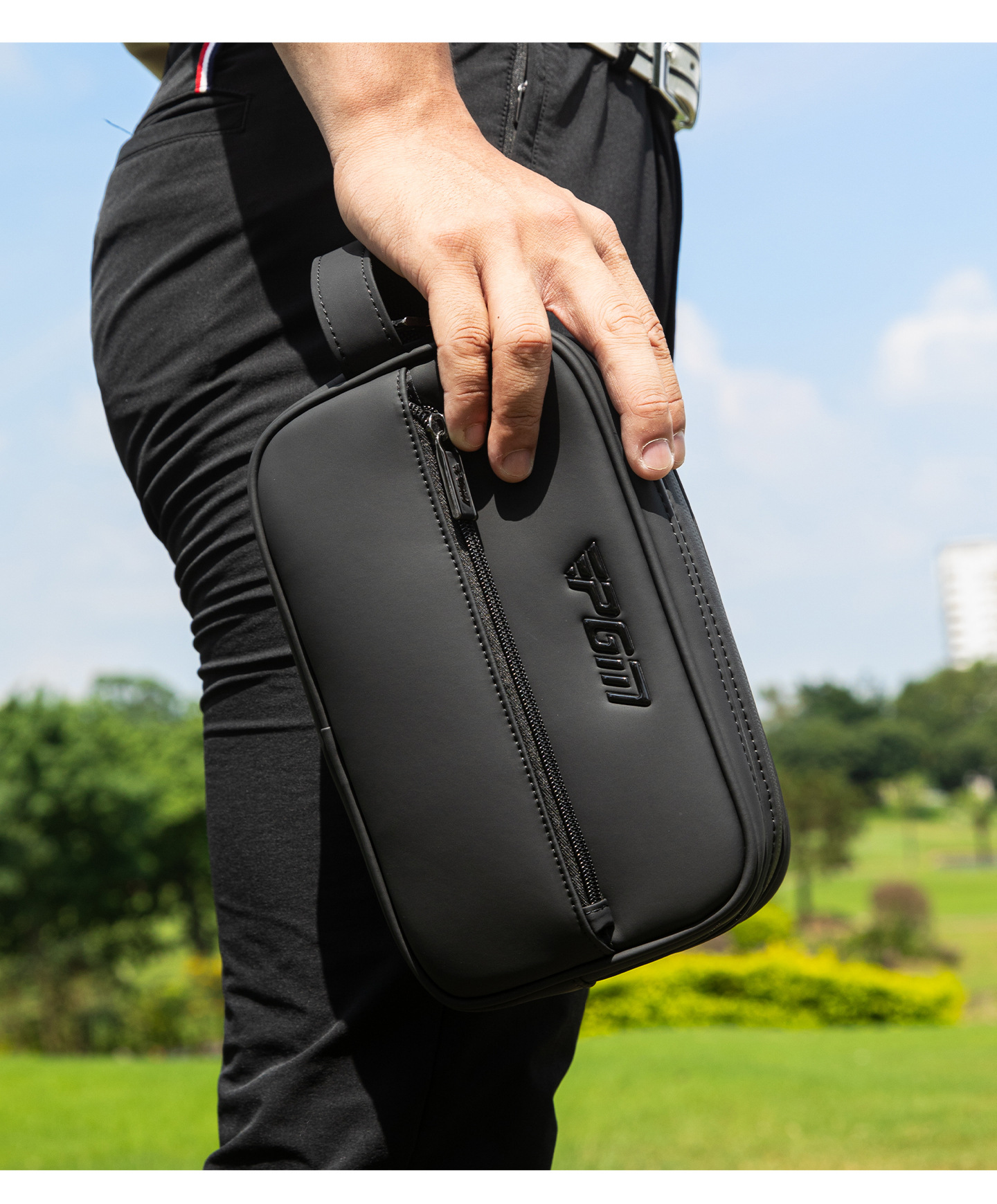 Túi cầm tay golf PGM siêu nhẹ hai lớp chống nước — Đen【Dung tích lớn hai lớp/Chống thấm nước/Siêu nhẹ 0.25】SOB025 chi tiết 10