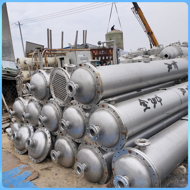 销售二手不锈钢列管式冷凝器  40平方316不锈钢钛材列管式换热器