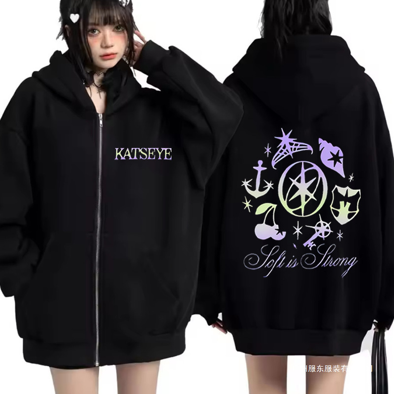 Katseye Graphic Sportswear Retro Sweatshirt for Men and Women 2025 Top Wool Fashion Clothing Hip-Hop Jacket Pull Katseye Graphic Sportswear Retro Sweatshirt for Men and Women 2025 Top Wool Fashion Clothing Hip-Hop Jacket Pull