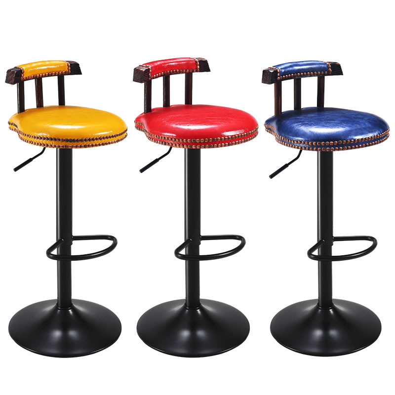 Bar Chair Swivel Lift Bar Chair High Stool Retro European Style Front Desk Chair Cashier Chair