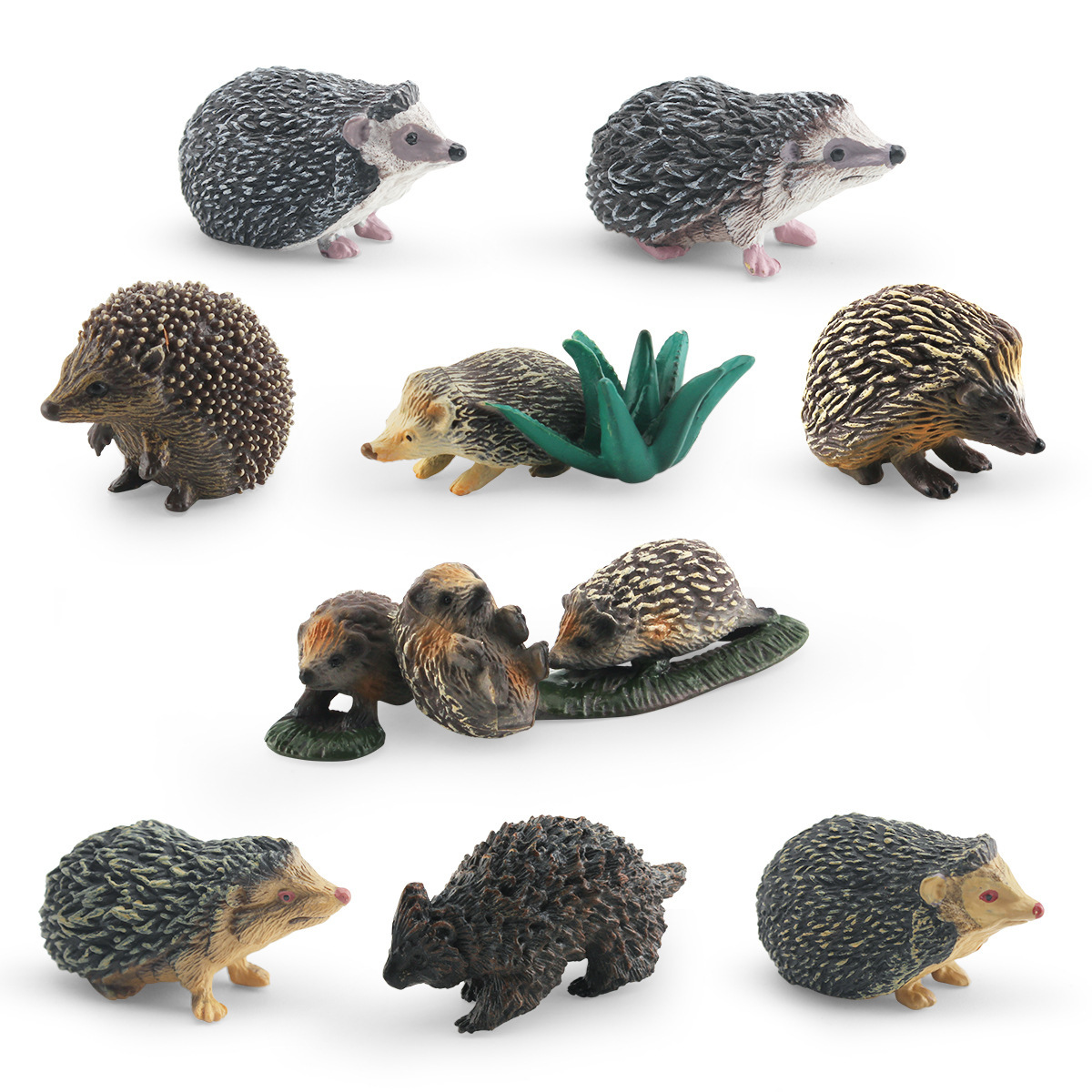 Transfronteriza simulación bosque mamíferos erizo modelo Thorn Grupo erizo ratón robando melón tejón estática escritorio decoración adornos