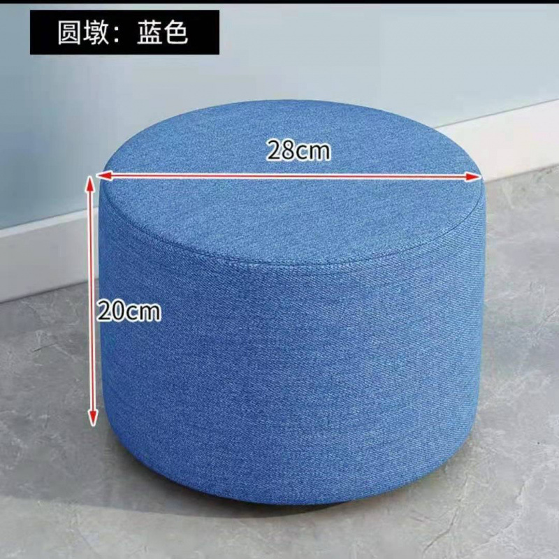 Taburete pequeño de tela Taburete de sofá doméstico de madera maciza Taburete bajo Sala de estar Mesa de centro Taburete Taburete pequeño Taburete cuadrado Taburete de pie Zapatos SB