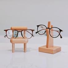 实木创意摆件眼镜展示架道具近视镜支架桌面收纳摆设装饰陈列柜台