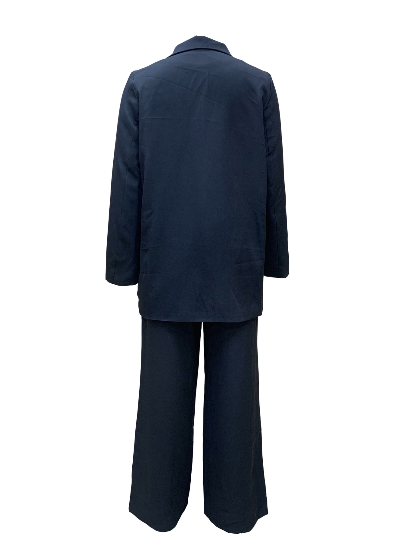 Women's Clothing 2024 Spring New Women's Fashion Temperament Lapel Long Sleeve High Waist Trousers Two piece Set_voghion.com