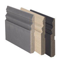 MDF实木贴脚线PVC踢脚线木质材料仿木纹橱柜地脚线现代简约哑光