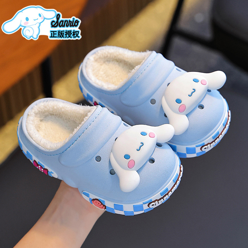 2025 nuevo Sanliou invierno bolsas de niños zapatos de tacones de algodón para niños y niñas calentamiento de lana Kullomi zapatillas de algodón bebé