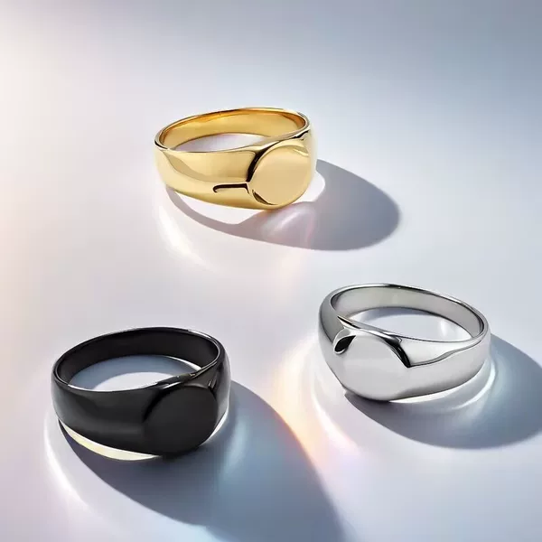 10mm round smooth titanium steel ring simple fashion cold wind seal ring cross-border jewelry wholesale