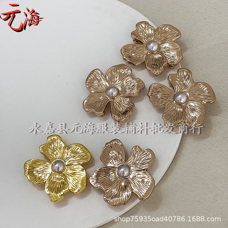 Nuevo botón de aleación de metal de pecho de moda ropa interior de baño botones de decoración de forma irregular accesorios de aleación