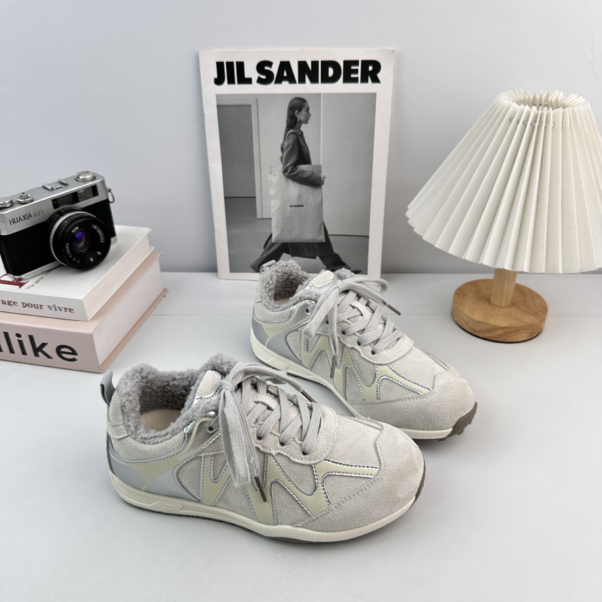 Yuanbo 2025 invierno nuevo estilo de moda casual zapatos deportivos ligeros zapatos de carrera de algodón de entrenamiento universal