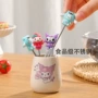 新品定制硅胶公仔水果叉