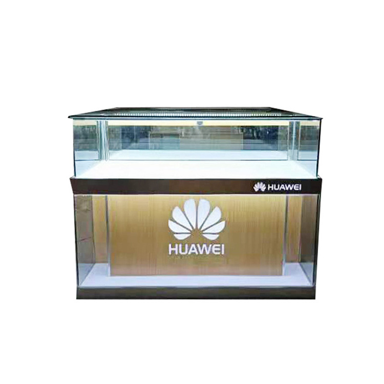 新款手机柜台手办展示柜架vivo柜台荣耀陈列柜钢化玻璃展柜桌