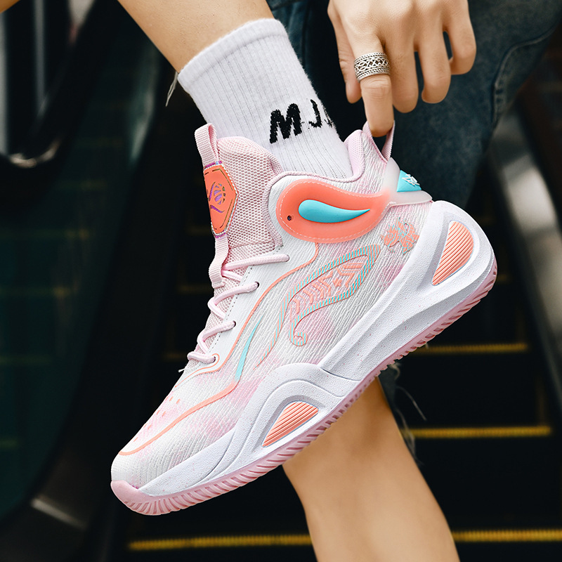 Cross-Border New Basketball Shoes for Men, National Trend Graffiti, Mandarin Duck, Youth Student Competition, Practical Sports Training Shoes, Dropshipping
