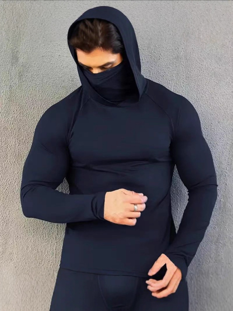 Compra a granel preferencial transfronteriza deportes al aire libre alta velocidad elástica seca manga corta entrenamiento de ciclismo corta gorra de corbata alta apretada