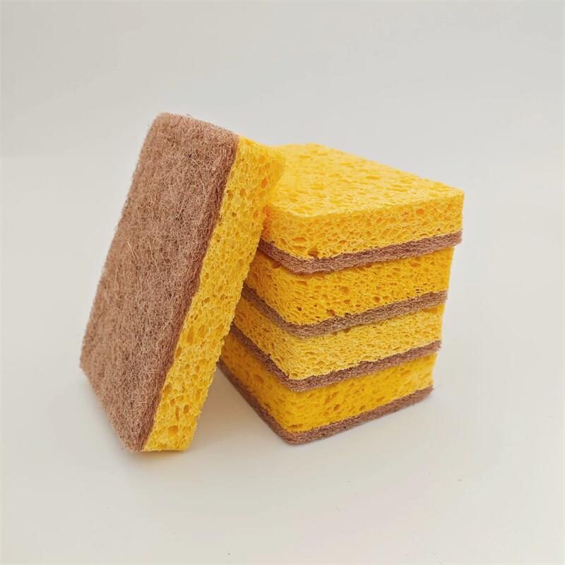 Sisal pulpa de madera de algodón estropajo de cocina absorbente antiadherente plato de aceite Toalla de trapo cepillo de esponja cepillo al por mayor Amazon